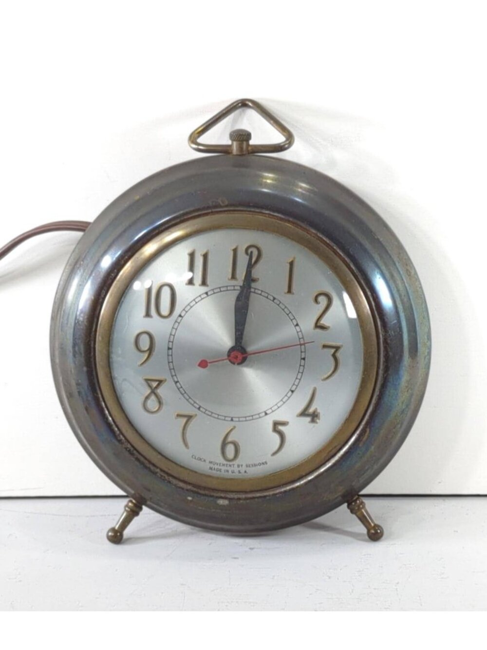 Vintage MCM Mastercrafters Electric CLOCK Model No.830 Sessions movement USA